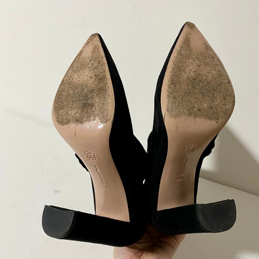 Gianvito Rossi Piper 85 Black Suede Heeled Ankle Boots Heels sz 39.5 Lyell - Picture 10 of 12